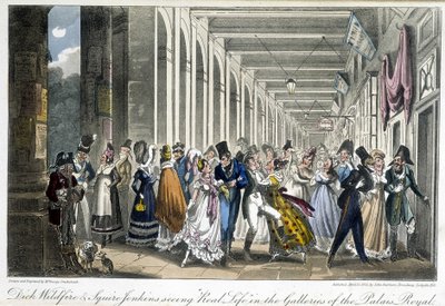 Les galeries du Palais Royal - 在David Carey的《巴黎生活》中，伦敦 作者 乔治·克鲁克申克