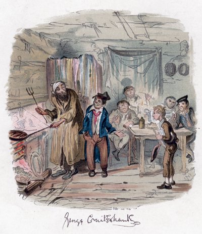 奥利弗·特克斯（Oliver Twist），c1838。 作者 乔治·克鲁克申克