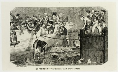 九月 - 从乔治-克鲁克申克（George Cruikshank）的钢铁蚀刻版画到《漫画年鉴》中的 "上船过多 "和 "下船过少"：1835-1853 作者 乔治·克鲁克申克