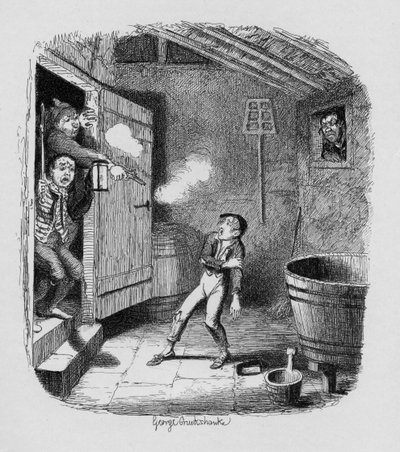 窃贼，来自查尔斯狄更斯（1812-70）1838年的“奥利弗·特威斯特历险记”，由查普曼和霍尔出版，1901年 作者 乔治·克鲁克申克
