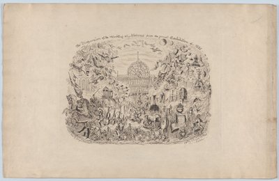从1851年的大展览会上，各国作品的散失，1851年。 作者 乔治·克鲁克申克