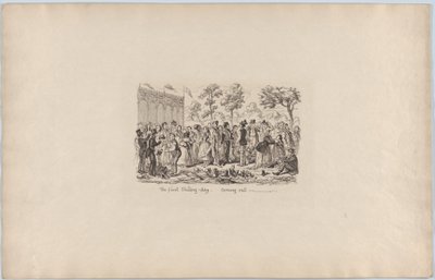 第一个先令日---1851年，1851年。 作者 乔治·克鲁克申克