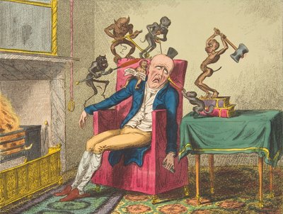 The Head Ache, February 12, 1819., February 12, 1819. 作者 乔治·克鲁克申克