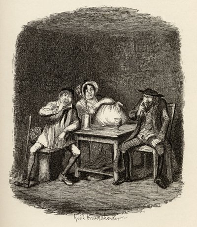犹太人和莫里斯·波尔特开始相互理解，来自查尔斯·狄更斯（1812-70）1838年的“奥利弗·特威斯特历险记”，由查普曼和霍尔出版，1901年 作者 乔治·克鲁克申克
