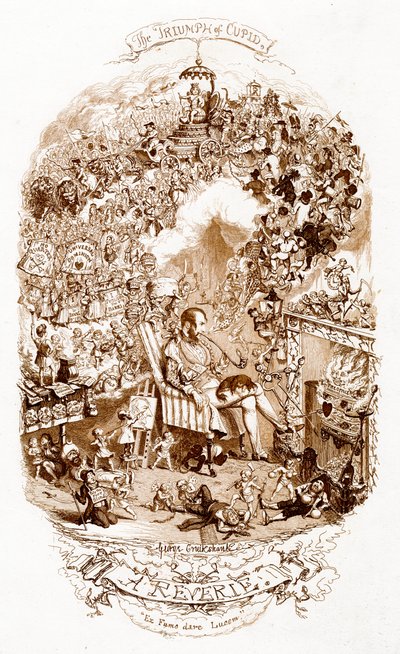 丘比特的胜利，19世纪。 作者 乔治·克鲁克申克