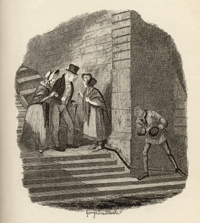 这次会议来自1838年查尔斯狄更斯（1812-70）的“奥利弗·特威斯特历险记”，由Chapman und Hall出版，1901年 作者 乔治·克鲁克申克