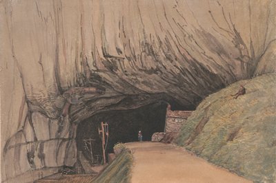 山顶洞穴或魔鬼洞、卡斯尔顿的入口...... 作者 乔治·坎伯兰