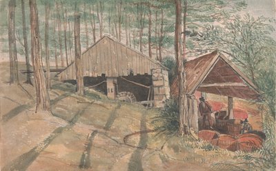 W. Praed 先生位于特雷维豪康沃尔郡的洗锡厂 作者 乔治·坎伯兰