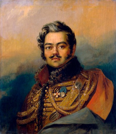 丹尼斯·达维多夫（Denis Davydov），俄国士兵和诗人，c1828年。 作者 乔治·道威