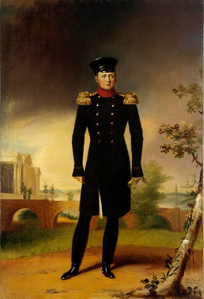 俄罗斯沙皇亚历山大一世（1777-1825）（大帝）的肖像画，乔治·道维（1781-1829）圣彼得堡的军官服装绘画。 冬宫博物馆 作者 乔治·道威