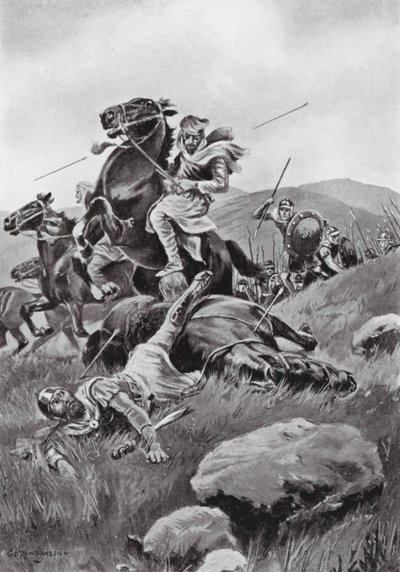 马西修斯之死》（石版画） 作者 乔治·德尔维尔（继）罗兰森