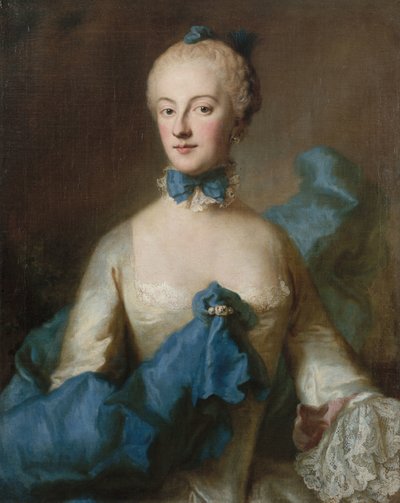 巴伐利亚公爵夫人玛丽亚-安娜-约瑟法1734-1776，巴登-巴登侯爵夫人，约1750年。 作者 乔治·德斯马雷