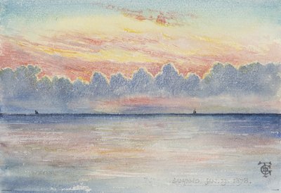 San Remo，1878年1月19日（wc在纸面上） 作者 George Douglas Tinling