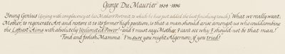 阿尔杰农，一个年轻的天才和他的喜爱和愚蠢的妈妈，1879年 作者 George du Maurier
