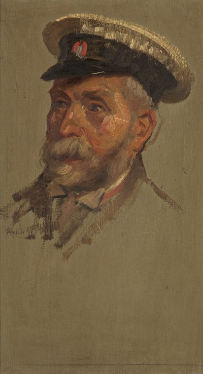 L.安德鲁斯的肖像，30岁，约1920年（油画板）。 作者 乔治·埃德蒙·巴特勒