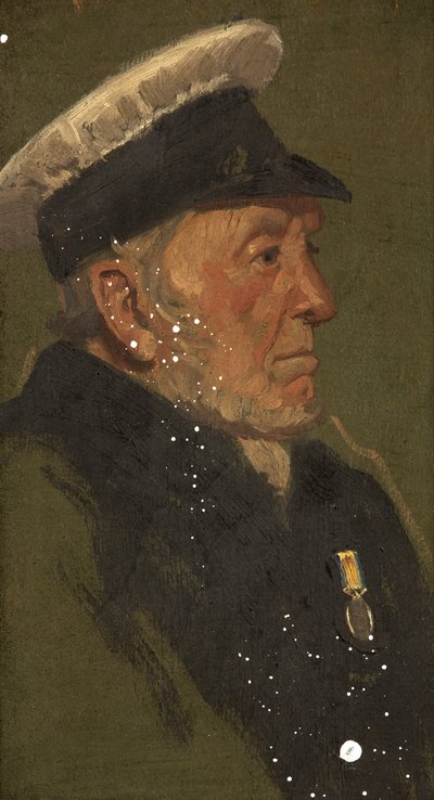 W. Lavington, R.N., c. 的肖像 1920（面板上的油） 作者 乔治·埃德蒙·巴特勒
