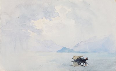 雨，贝拉吉奥，1898年。 作者 George Elbert Burr