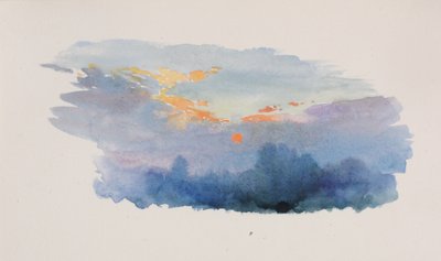日落，牛津，1899。 作者 乔治·埃尔伯特·布尔