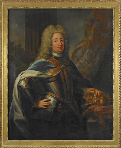 弗雷德里克一世（1676-1751 年）绥德国王和芬兰王子肖像 - Georg Engelhard Schroeder（1684-1750 年）的画作，纸面水彩（143x114.5 厘米 作者 George Engelhardt Schroeder