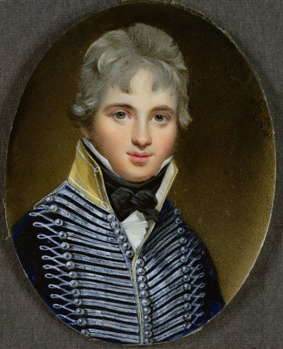 William Howe de Lancey的缩影（第1815页），第17轻龙骑兵的短号，1807年惠灵顿的助手营地 作者 乔治·恩格尔哈特