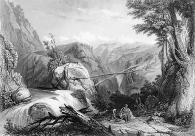 Deobun附近的景色》，1838年。 作者 乔治·弗朗西斯·怀特