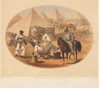 大约1857-1858年，印度兵变营地 作者 乔治·弗兰克林·阿特金森