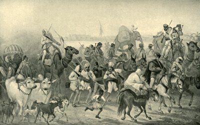 赶赴德里的本地辅助人员，大约在1850年代，1901年。 作者 乔治·弗兰克林·阿特金森