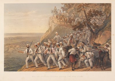 1857年，第一届孟加拉义军从独寨进军。 作者 乔治·弗兰克林·阿特金森