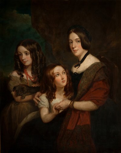 Caroline Towneley夫人和她的两个女儿Caroline和Emily（弗朗西斯格兰特后复制），1860年 作者 George Frederick Clarke