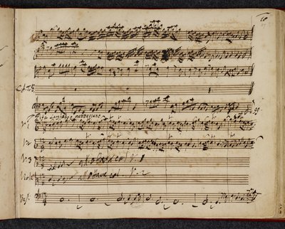 R.M.20.f.2 f.37r，《弥赛亚》亲笔签名乐谱，显示 "pifa "或田园交响曲 作者 乔治·弗雷德里克·汉德尔