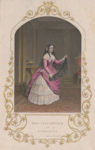 菲茨帕特里克小姐饰演卡塔琳娜《驯悍记》，1851年。 作者 乔治·格兰巴赫