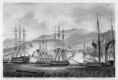 1840年9月26日，查尔斯·纳皮尔准将对西顿的进攻c1857 作者 乔治·格里特巴奇