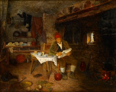 乡村住宅：阅读新闻，1855年 作者 George Hardy