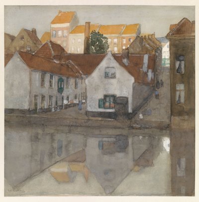 根特的后街 作者 George Hendrik Breitner（艺术家签名）