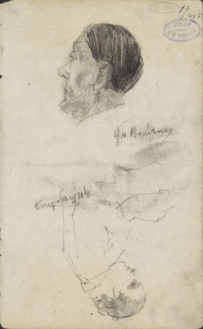 二图研究 作者 George Hendrik Breitner（艺术家签名）