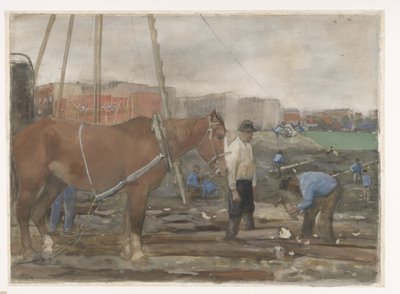 阿姆斯特丹 Oud-West 建筑工地 作者 乔治·亨德里克·布雷特纳