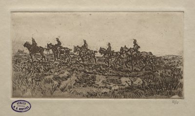 骑兵场面。 作者 乔治·亨德里克·布雷特纳