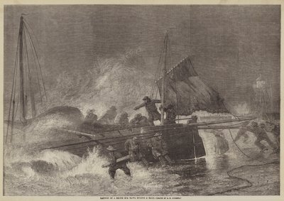 在大风期间发射北海Yawl 作者 George Henry Andrews