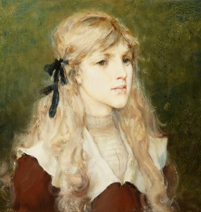 埃斯梅·罗伯（Esme Robb）肖像，约1890年 作者 乔治·亨利·布顿