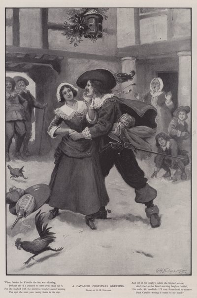 骑士圣诞节问候 作者 George Henry Edwards