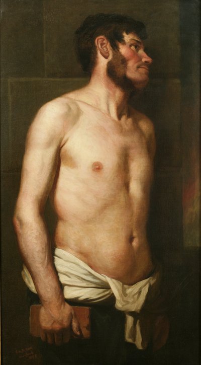 死兔（裸体研究或爱尔兰人研究），1858年 作者 乔治·亨利·霍尔