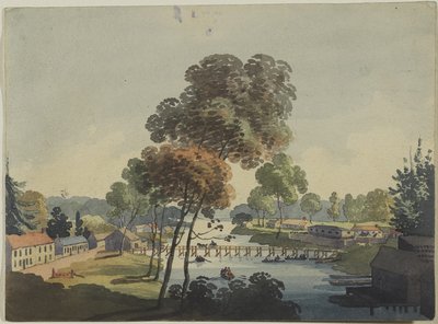 尼亚加拉瀑布附近的Chippawa村，c.1801（wc在编织纸上） 作者 乔治·赫里奥特
