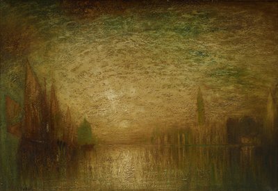 Venetian Sunset, c.1900-19 (oil on canvas) 作者 乔治·赫斯特·博格特