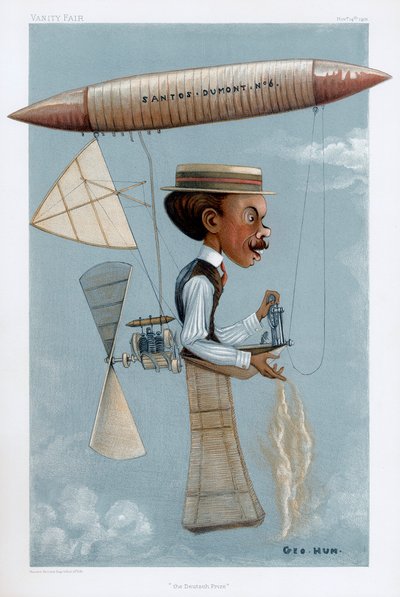 1901年，巴西航空先驱Alberto Santos-Dumont 作者 乔治·洪