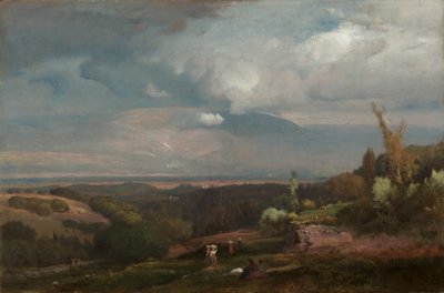 从阿尔班山刮来的风暴 作者 George Inness