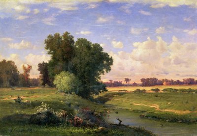 Hackensack Meadows，日落，1859年 作者 乔治·英尼斯