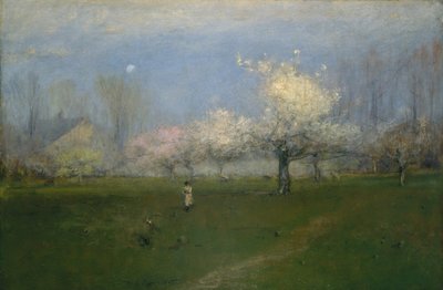 春天的花朵，蒙克莱尔，新泽西，约1891年。 作者 乔治·英尼斯