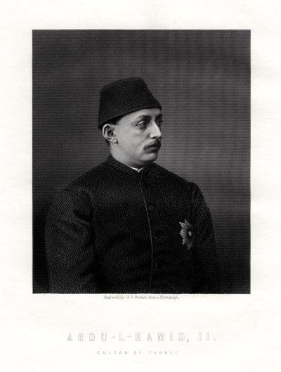 阿卜杜勒·哈米德二世（Abd-ul-Hamid II），19世纪奥斯曼帝国的最后一个苏丹。 作者 乔治·斯托达特