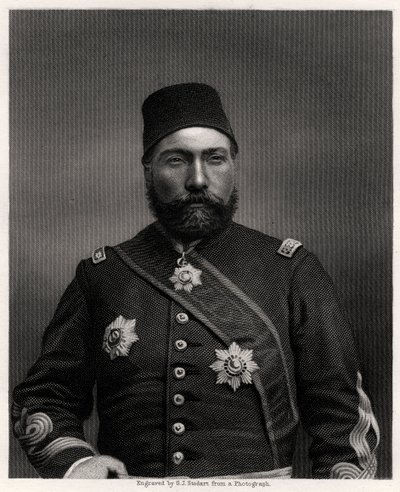 奥斯曼·努里·帕夏（Osman Nuri Pasha），奥斯曼帝国的元帅，十九世纪 作者 乔治·斯托达特