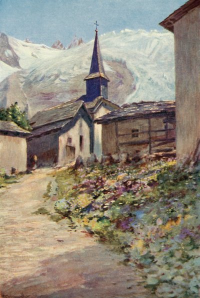 The Village of Tour (colour litho) 作者 乔治·杰克逊·弗莱姆威尔